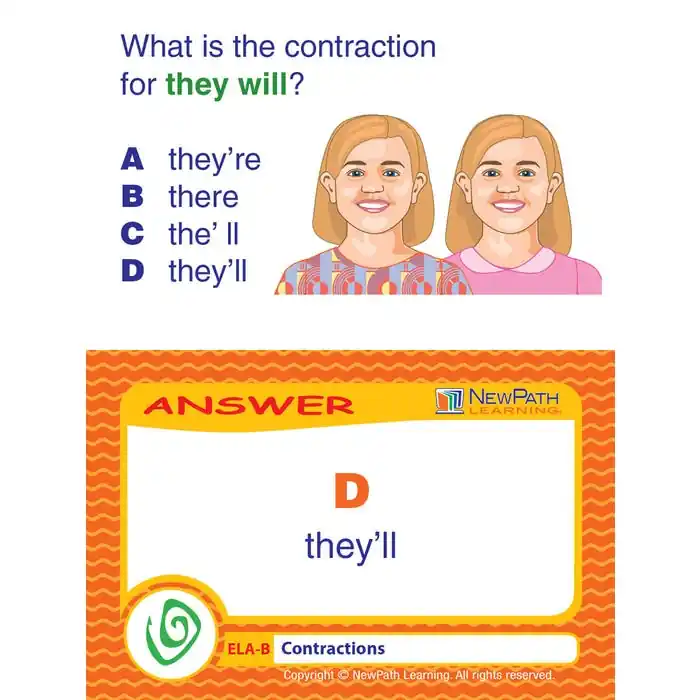 NewPath Learning Contractions Learning Center Game, Grades 1 to 2 Exclusive Offer